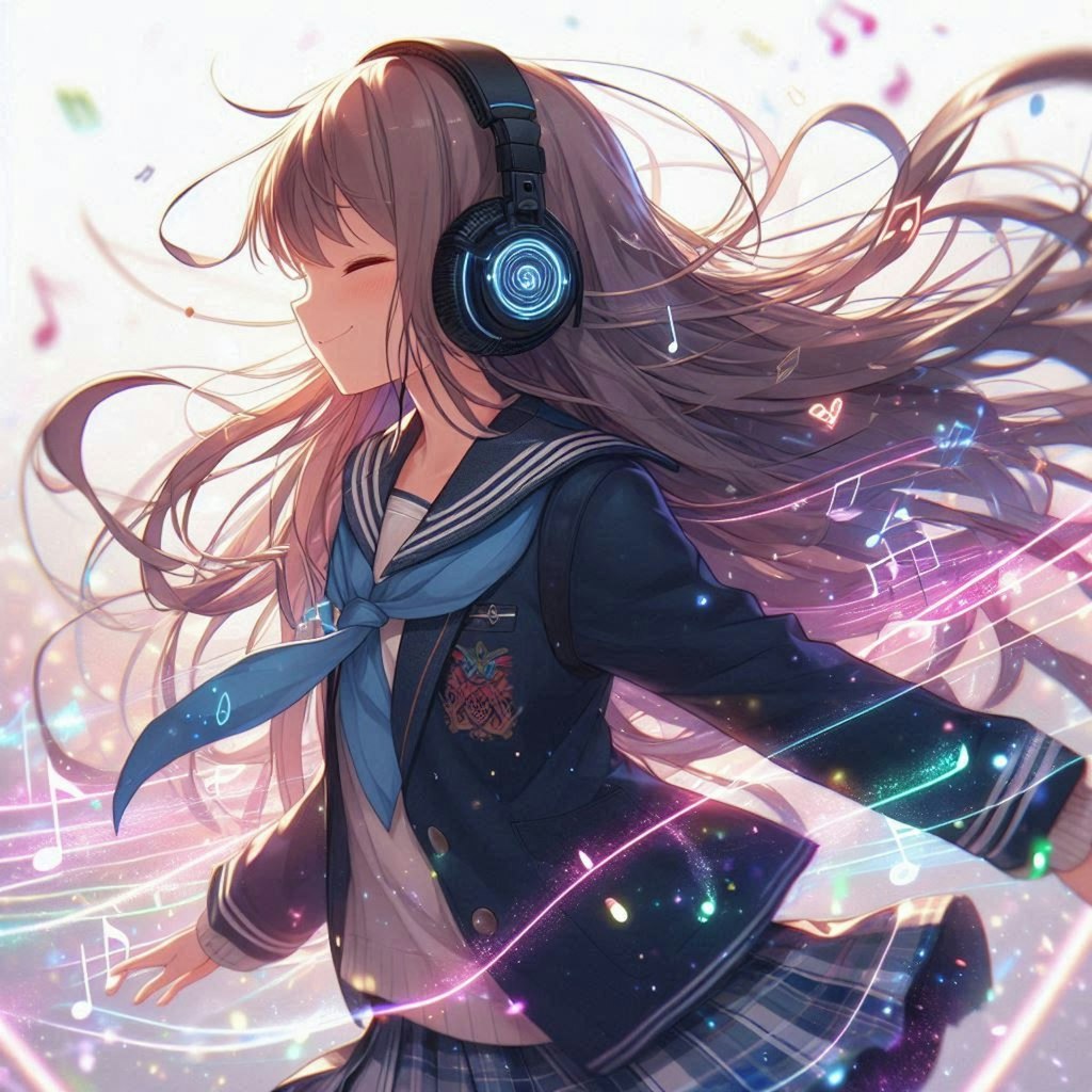 音楽の中の少女