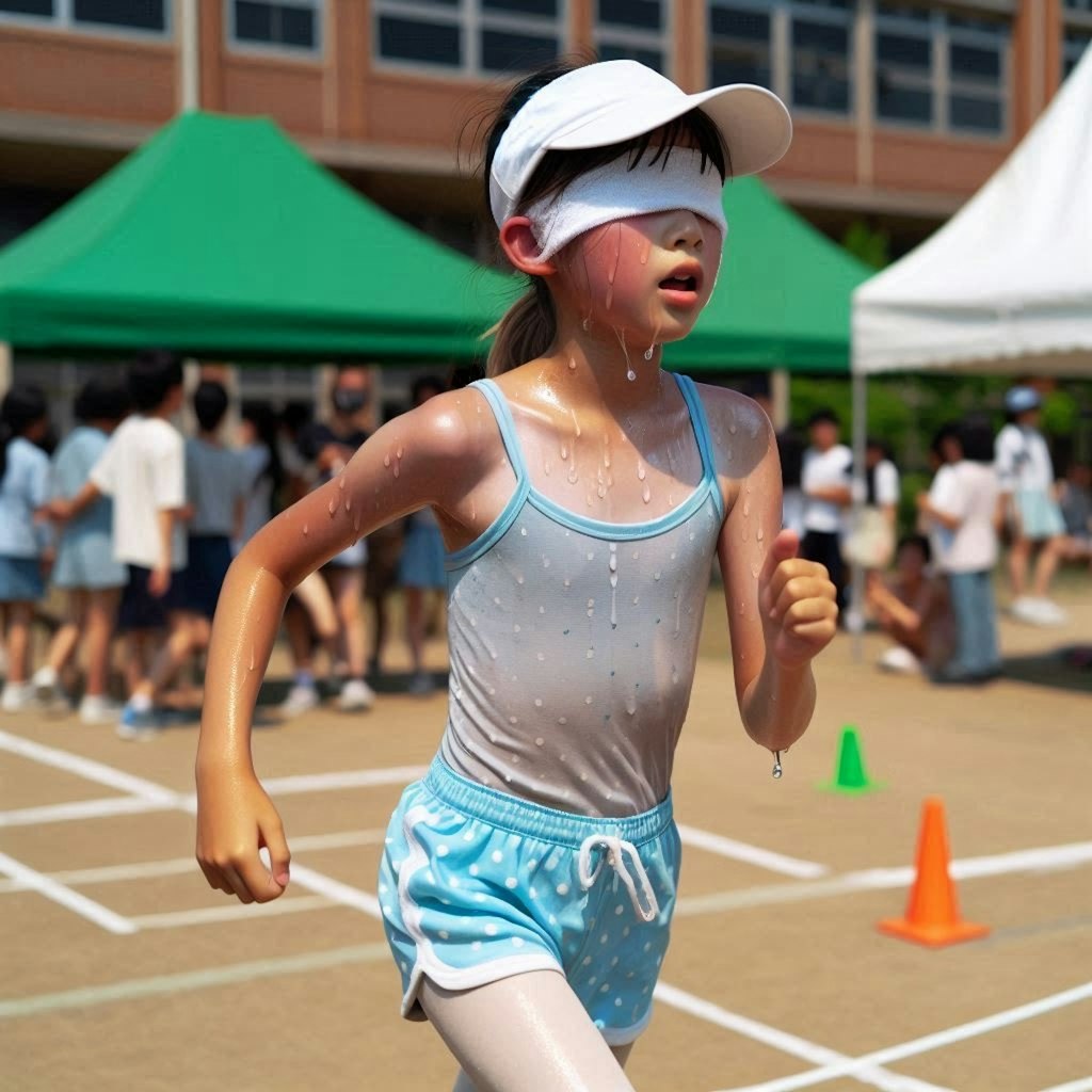 やばいウェアで目隠し徒競走（どの子がお好きですか）