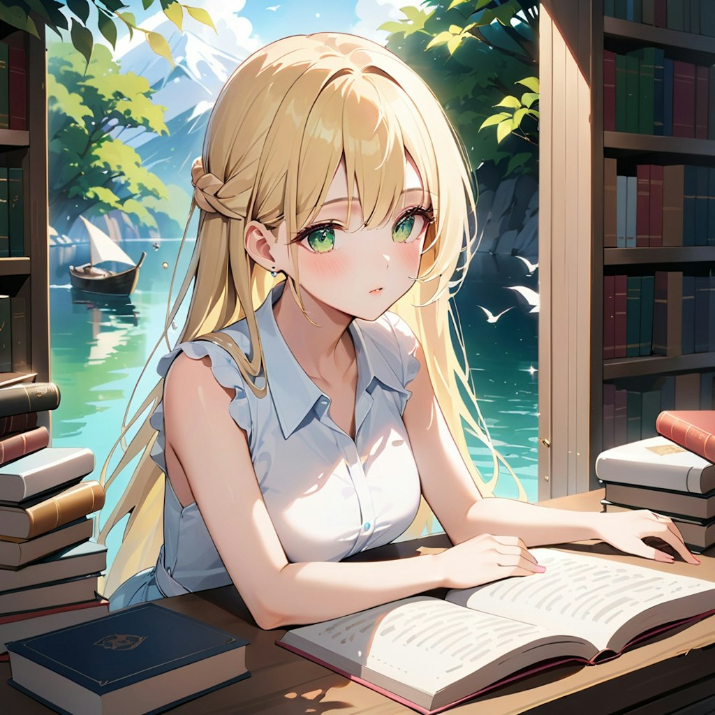 読書中のうちの子