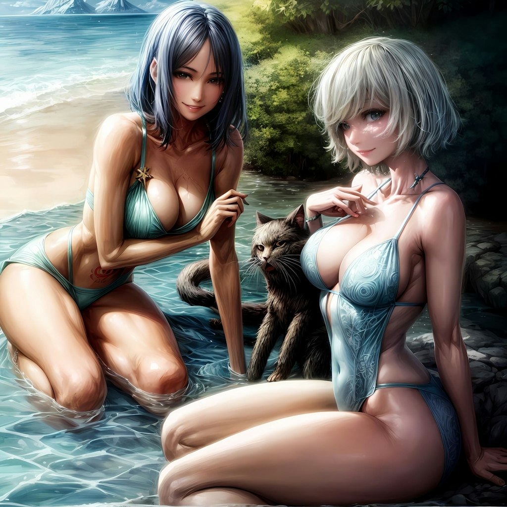 小悪魔な美少女たちが夏休みを楽しむビーチパラダイス