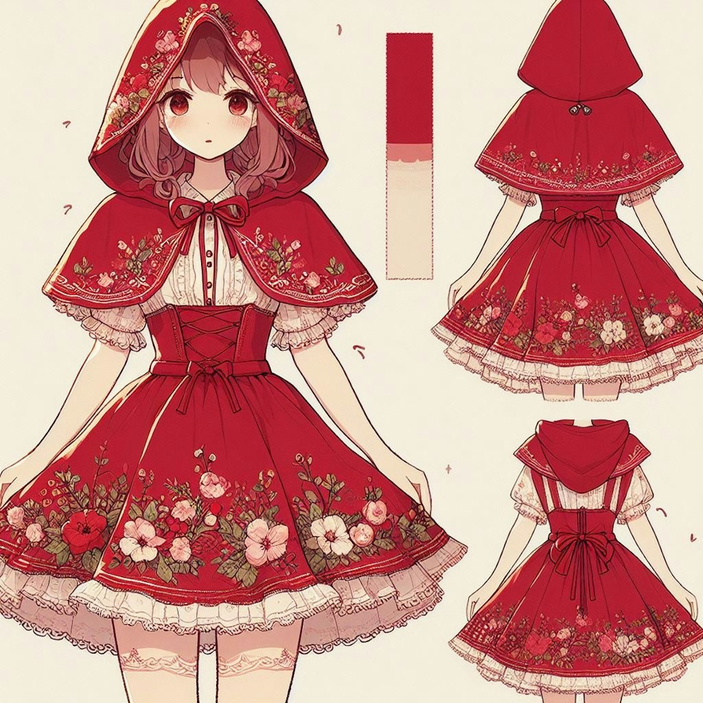 森の少女_赤ずきん風ドレス