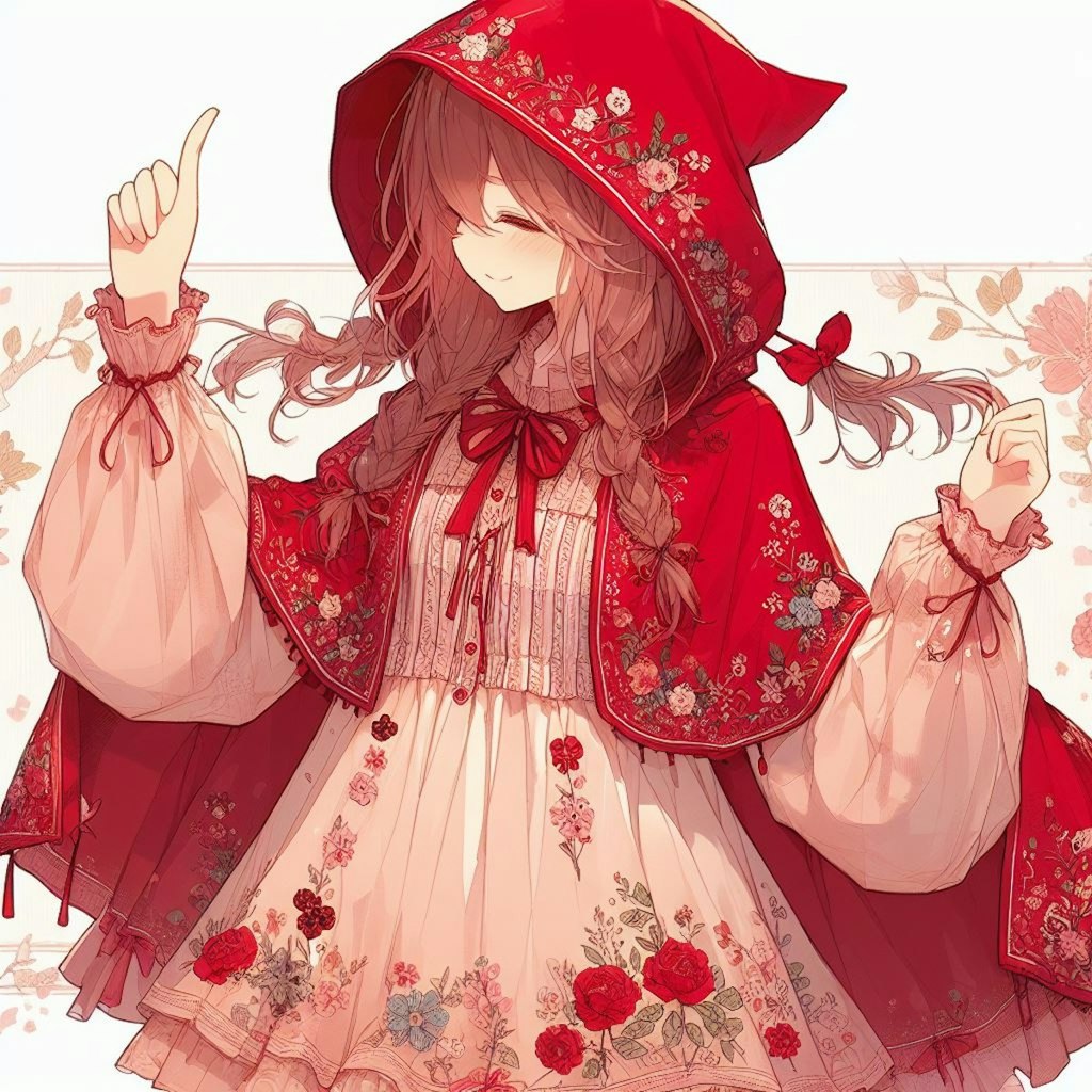 森の少女_赤ずきん風ドレス