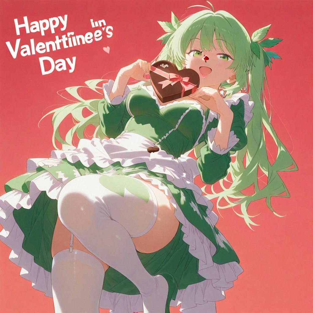 ミントグリーンな巨乳美人ちゃんからハッピーバレンタイン！