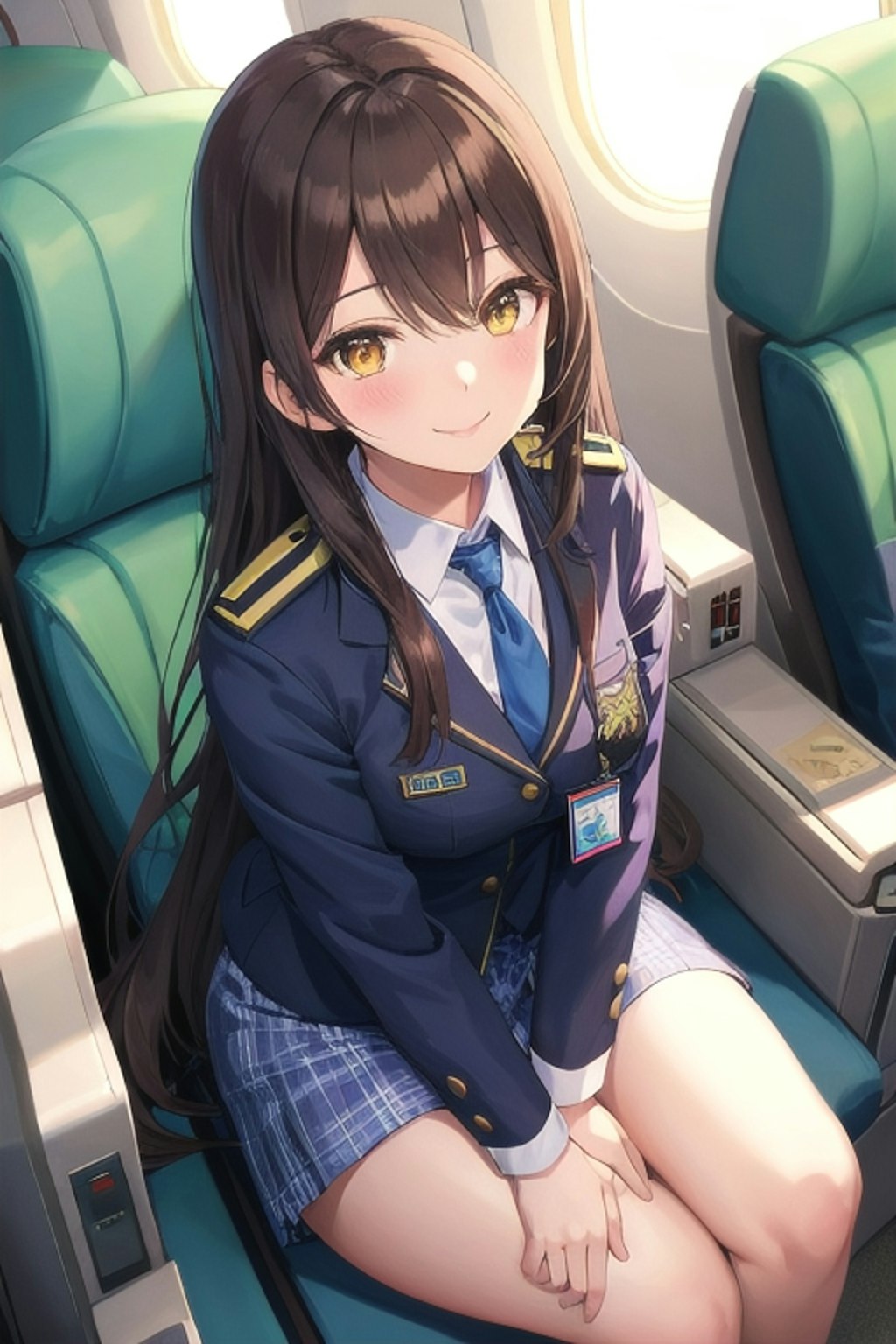 キャビンアテンダントさんになりきるっなごみちゃん✈️☁️🌟⋆꙳