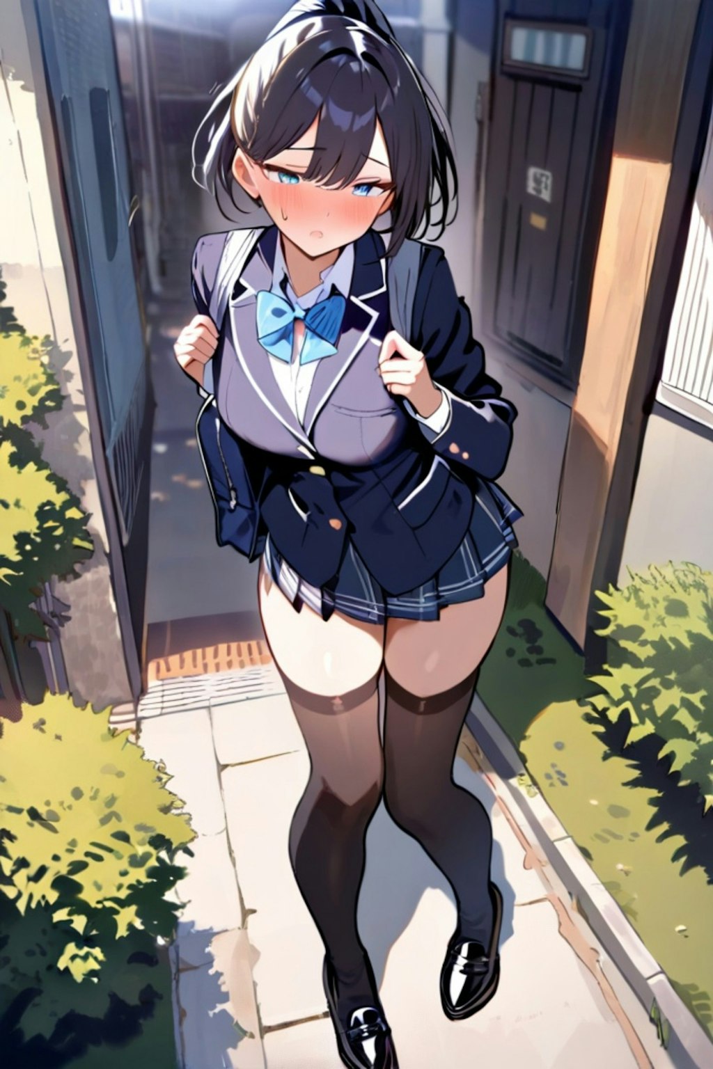 制服の黒髪ちゃん