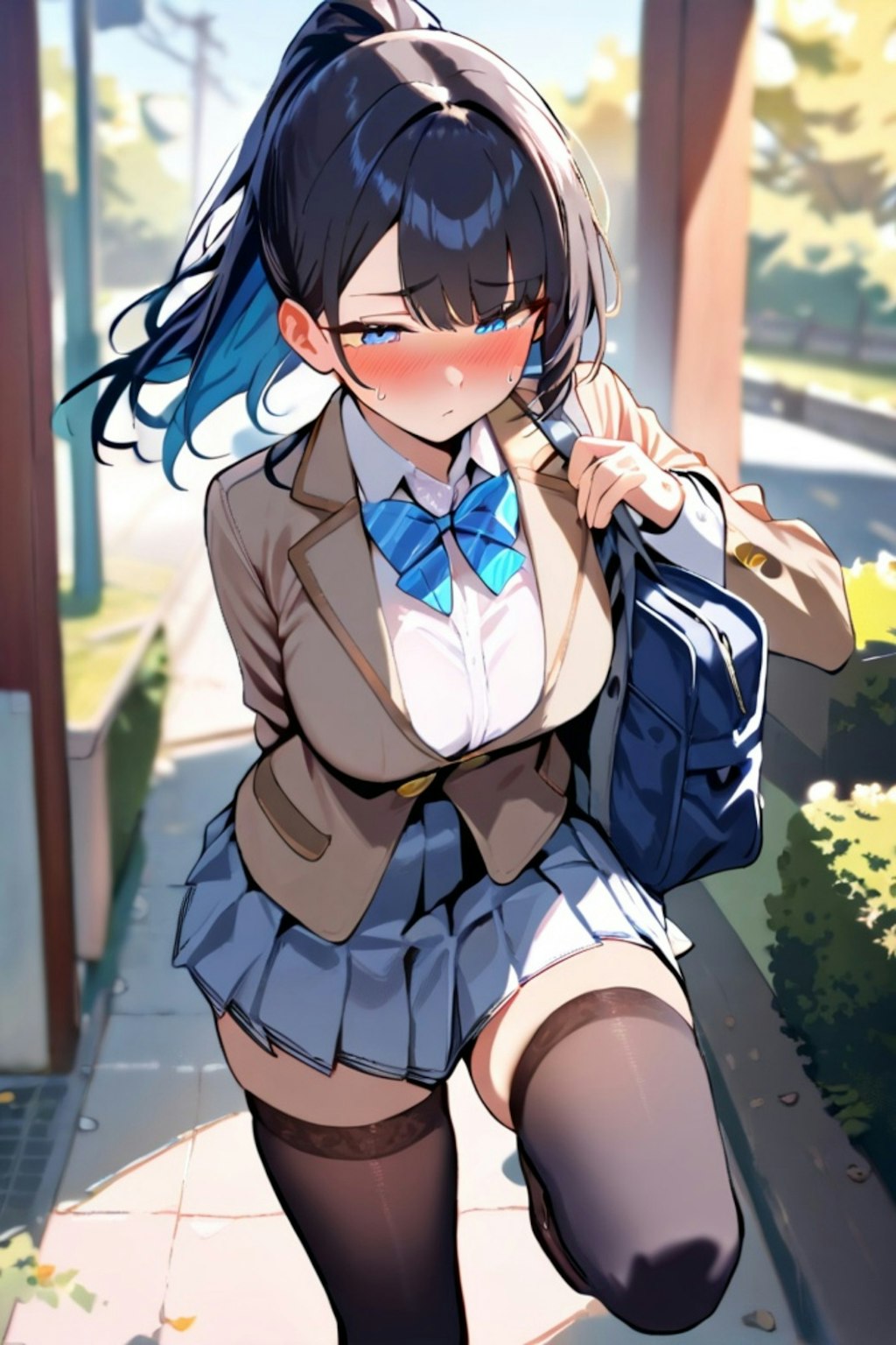 制服の黒髪ちゃん
