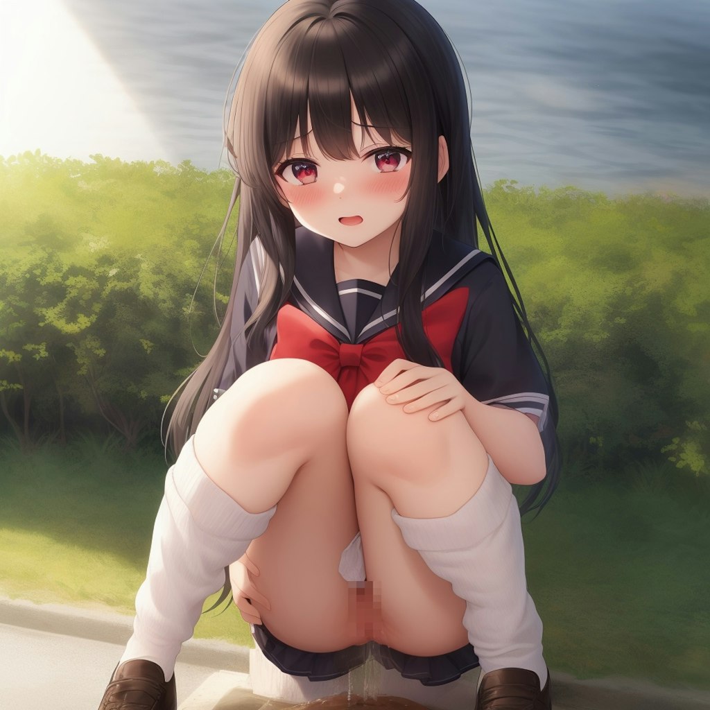 黒髪放尿娘ちゃん３５