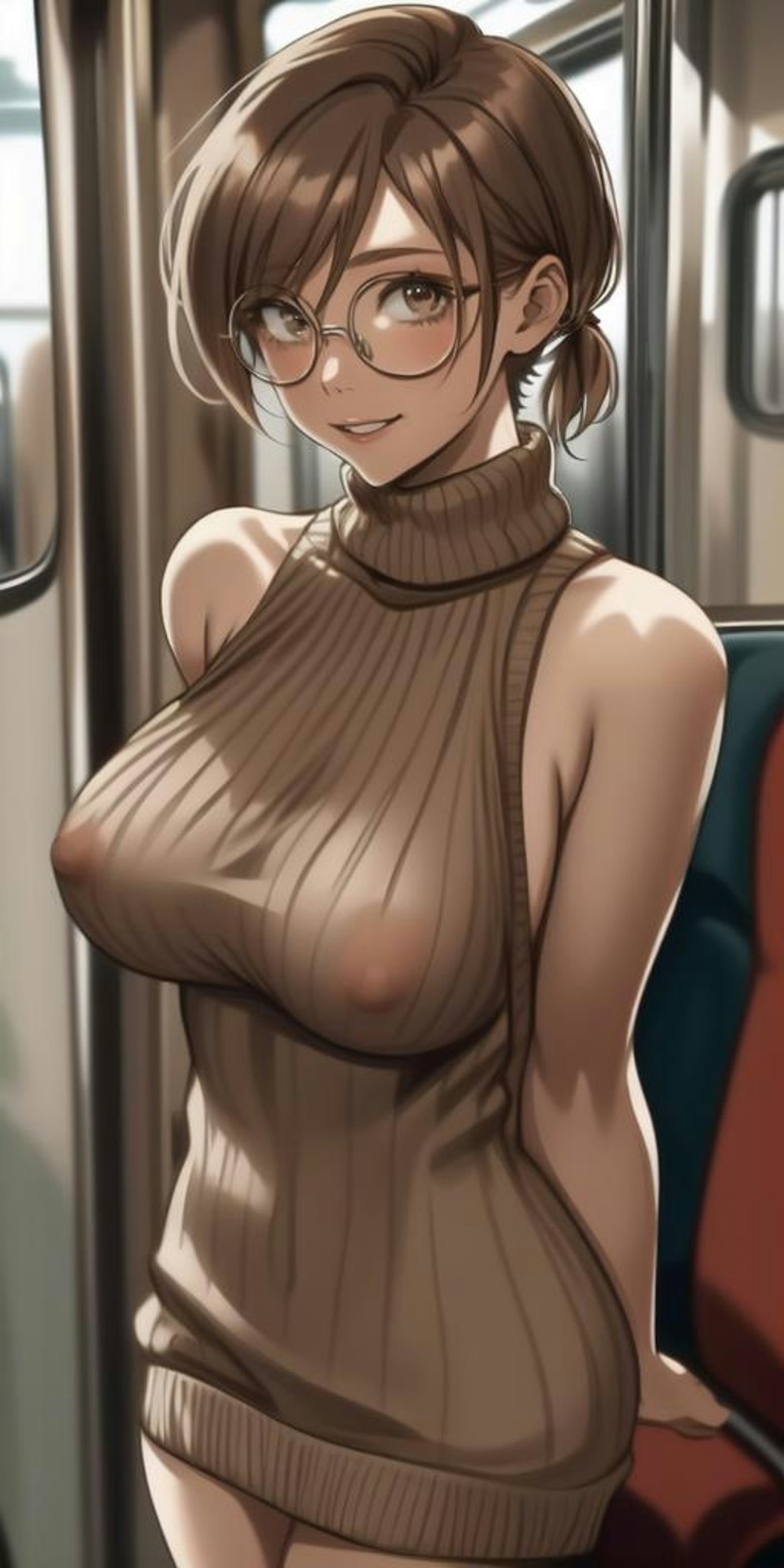 電車で会った日焼け女性の乳首が見えた件