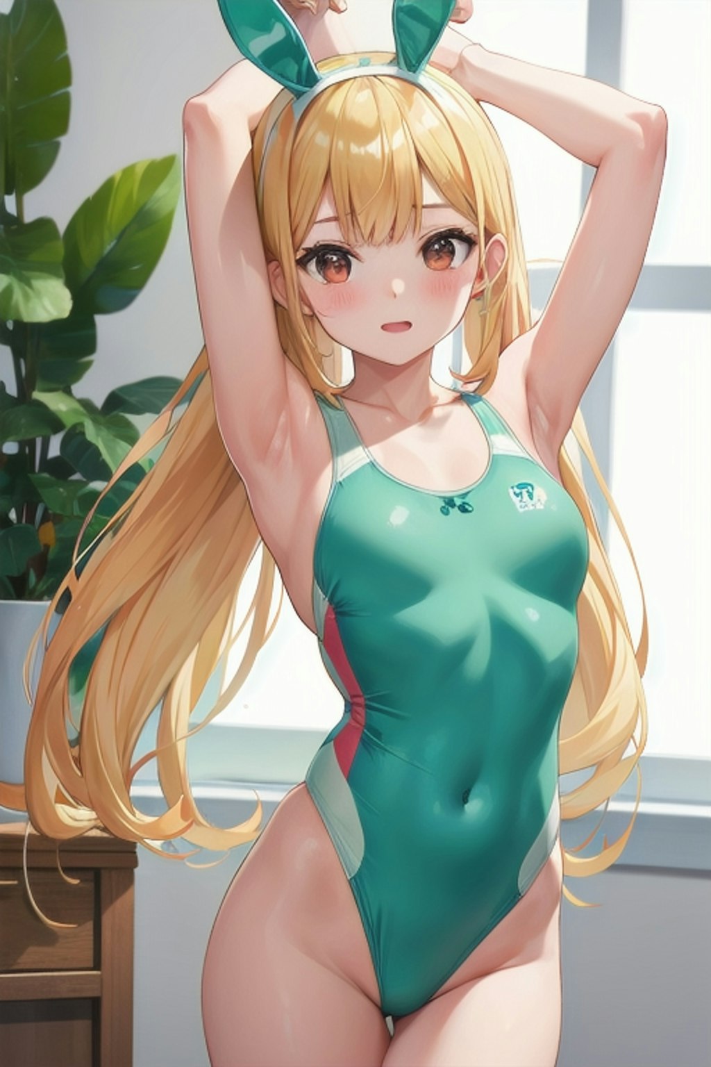 スク水バニーの女の子