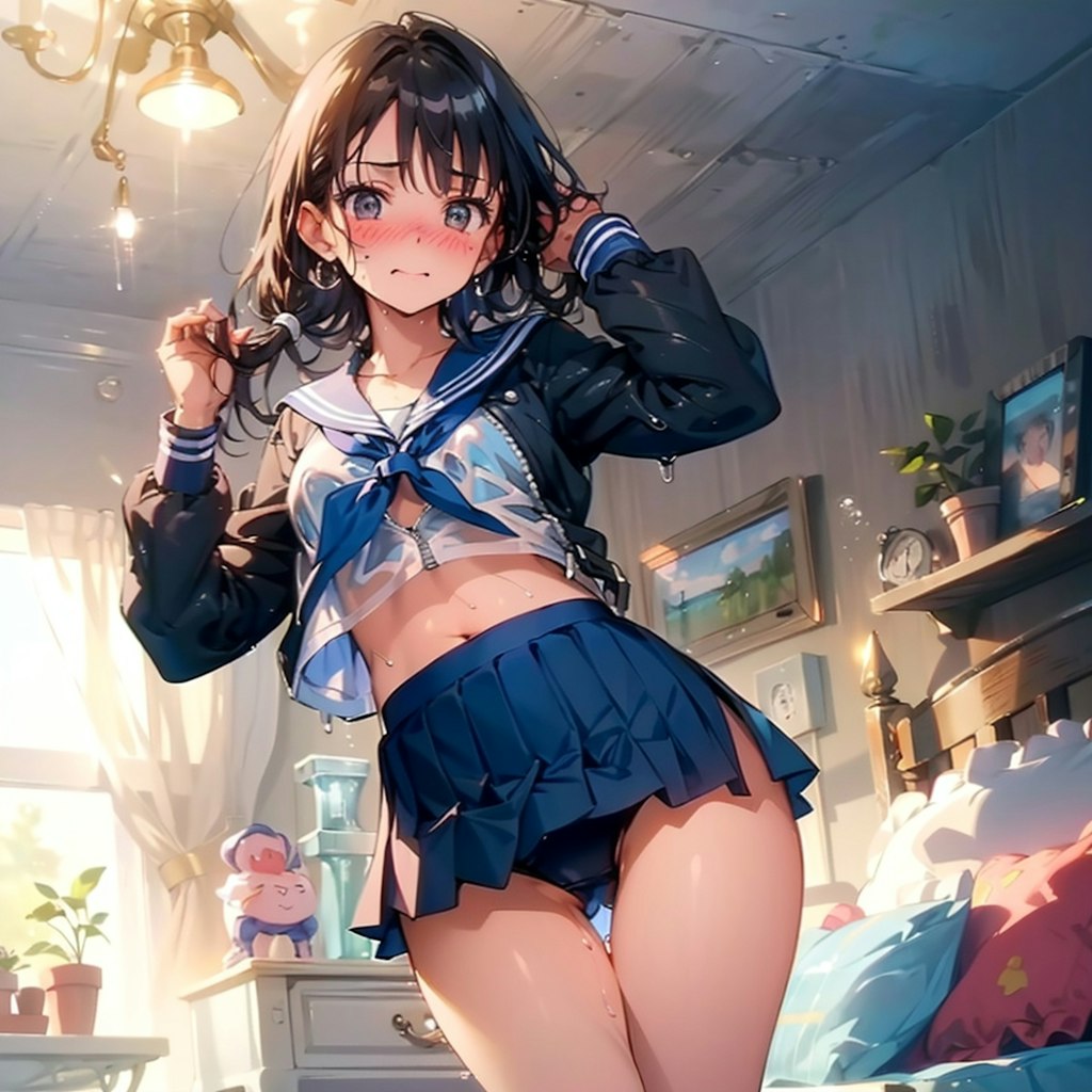 セーラー服スクール水着紺ハイソックス