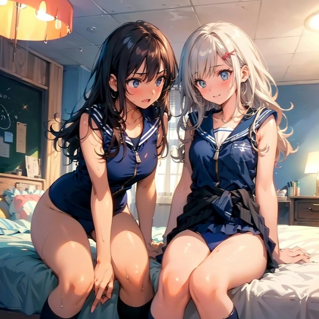 セーラー服スクール水着紺ハイソックス