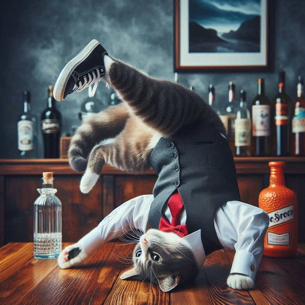 バーテンダーの猫