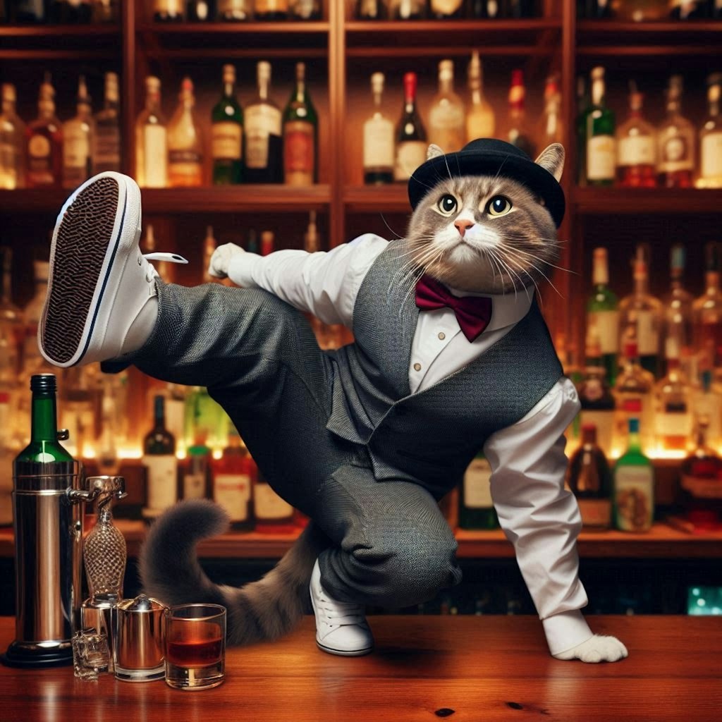 バーテンダーの猫