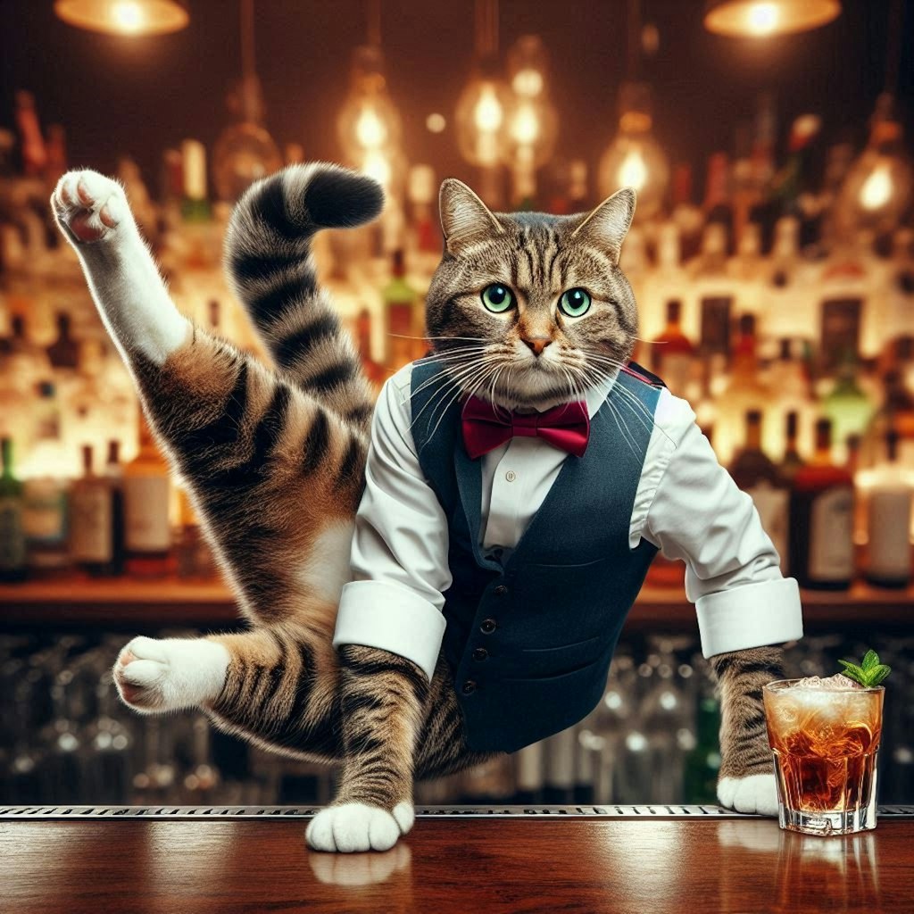 バーテンダーの猫