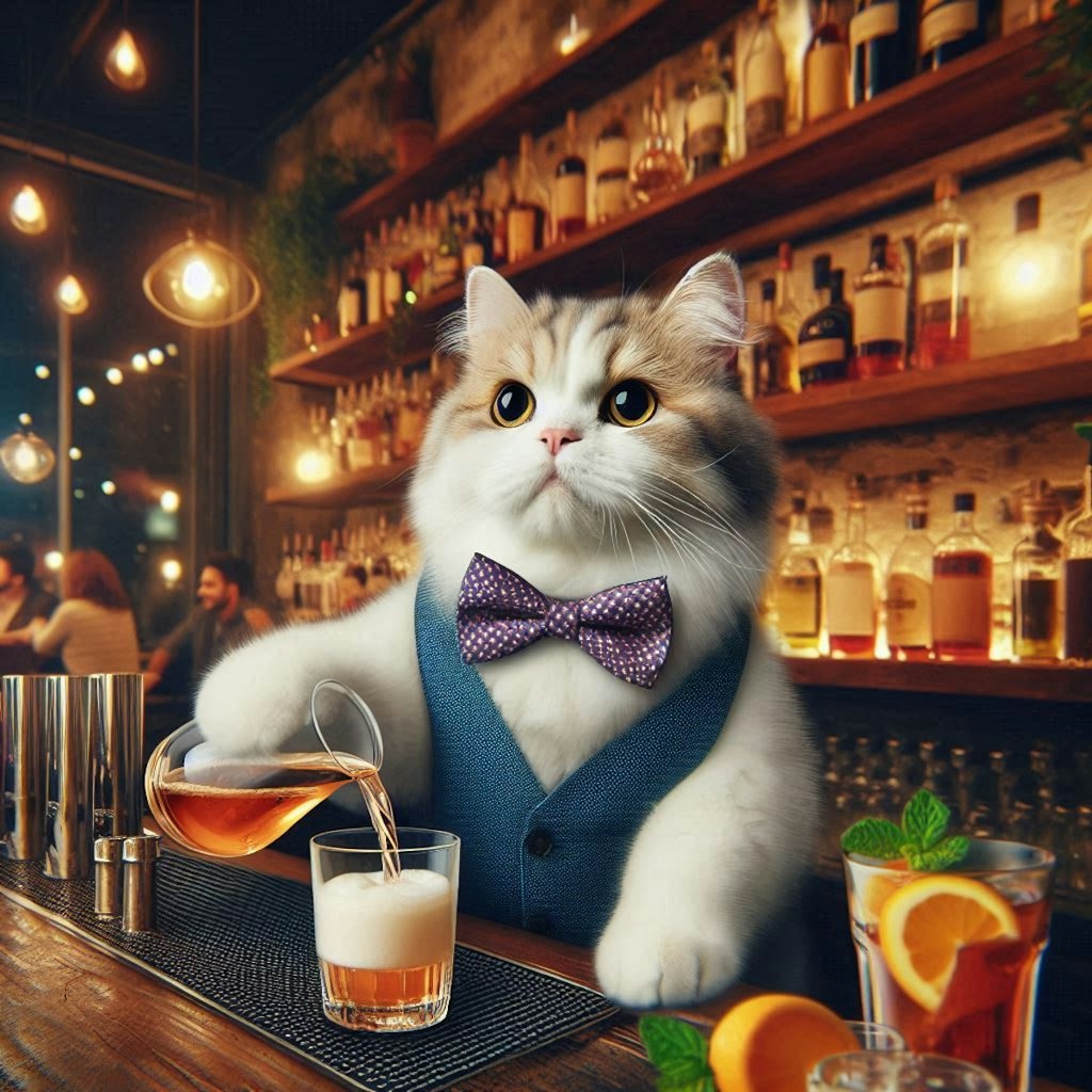 バーテンダーの猫