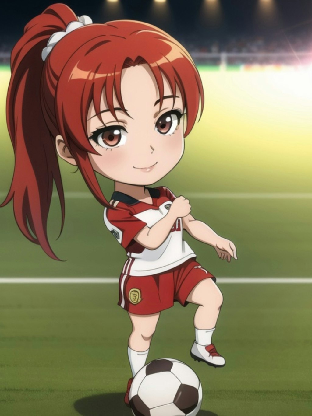 スポーツする　ポニテちゃん