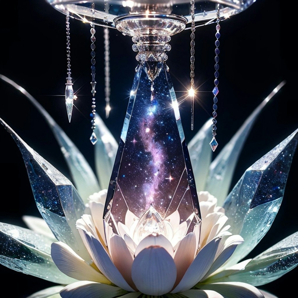 Flower and Galaxy Pendant