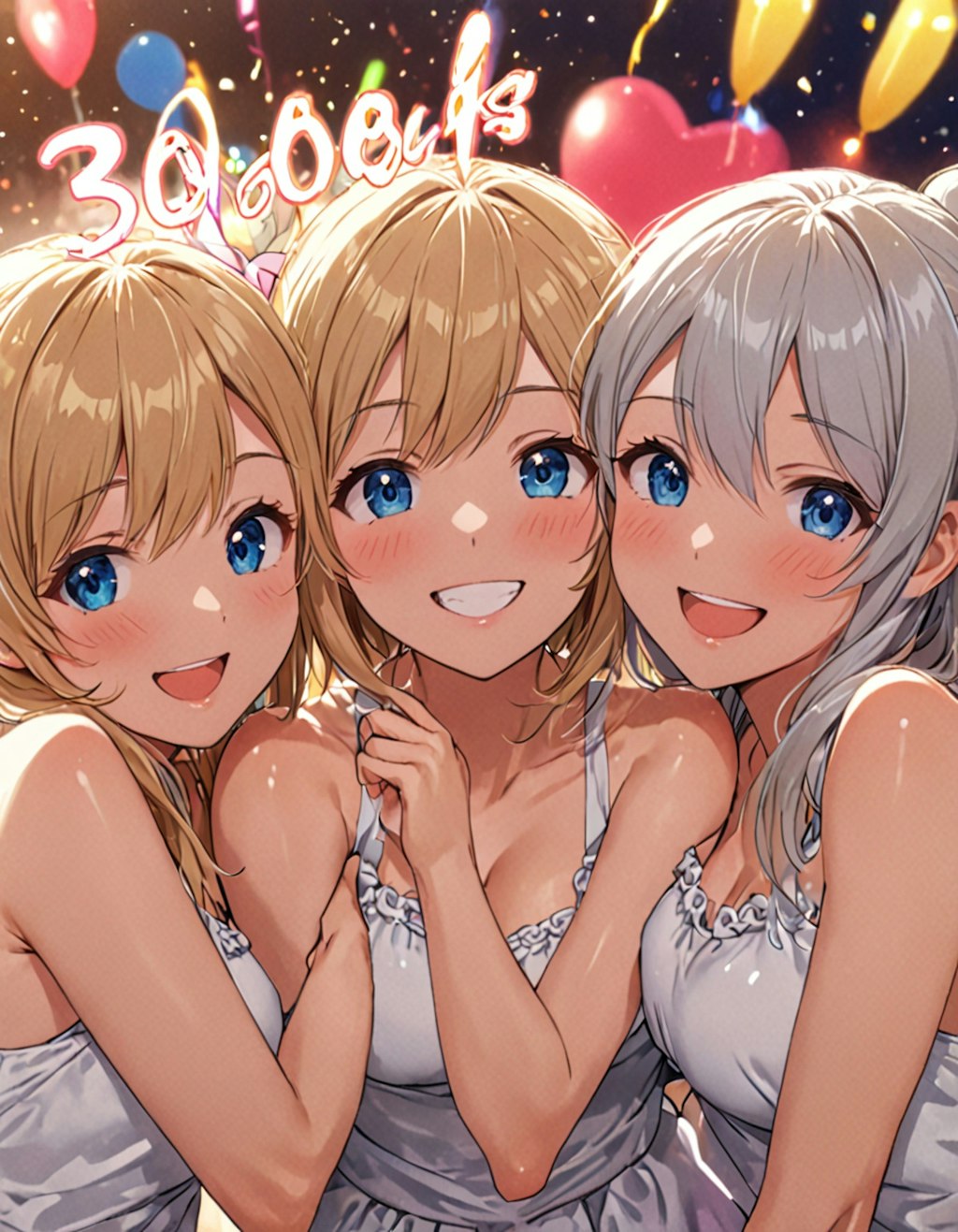 30000いいね、のお祝いを女の子達が盛大に祝ってくれました。