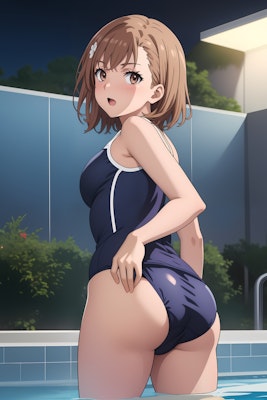 美琴の水着姿 / Mikoto in swimsuits / 泳装中的美琴
