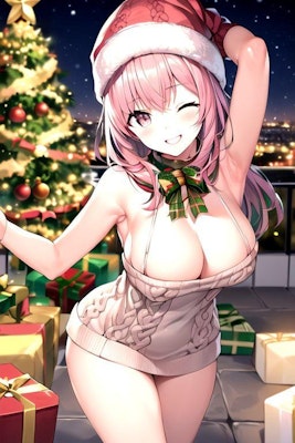 クリスマスのセクシー美女