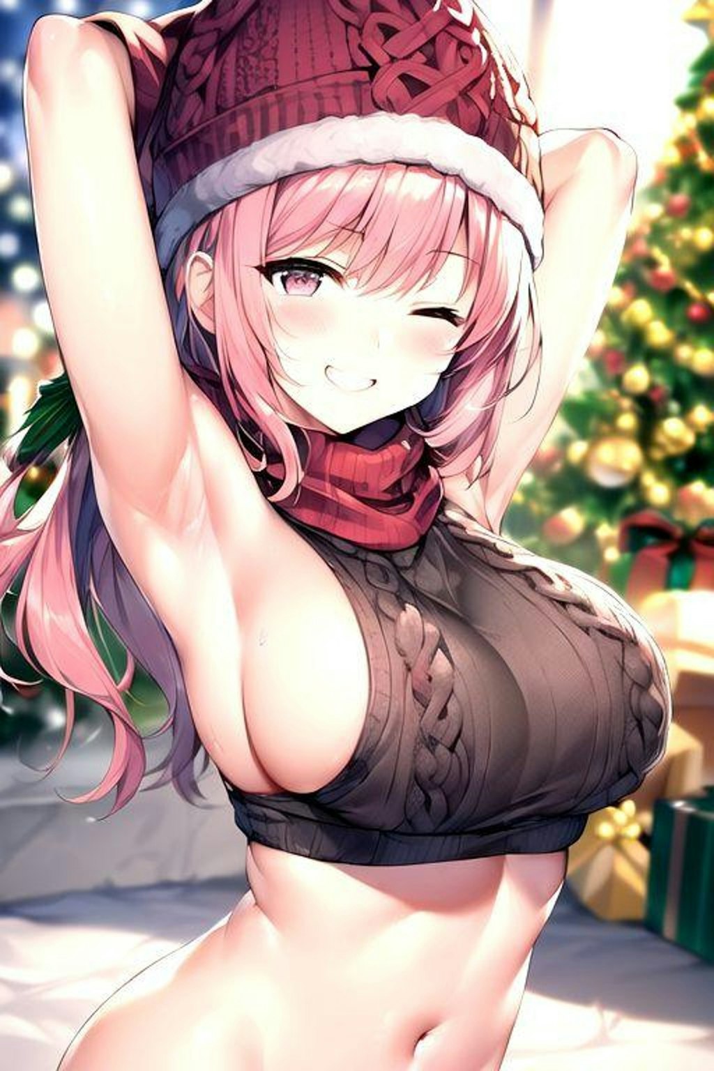 クリスマスのセクシー美女