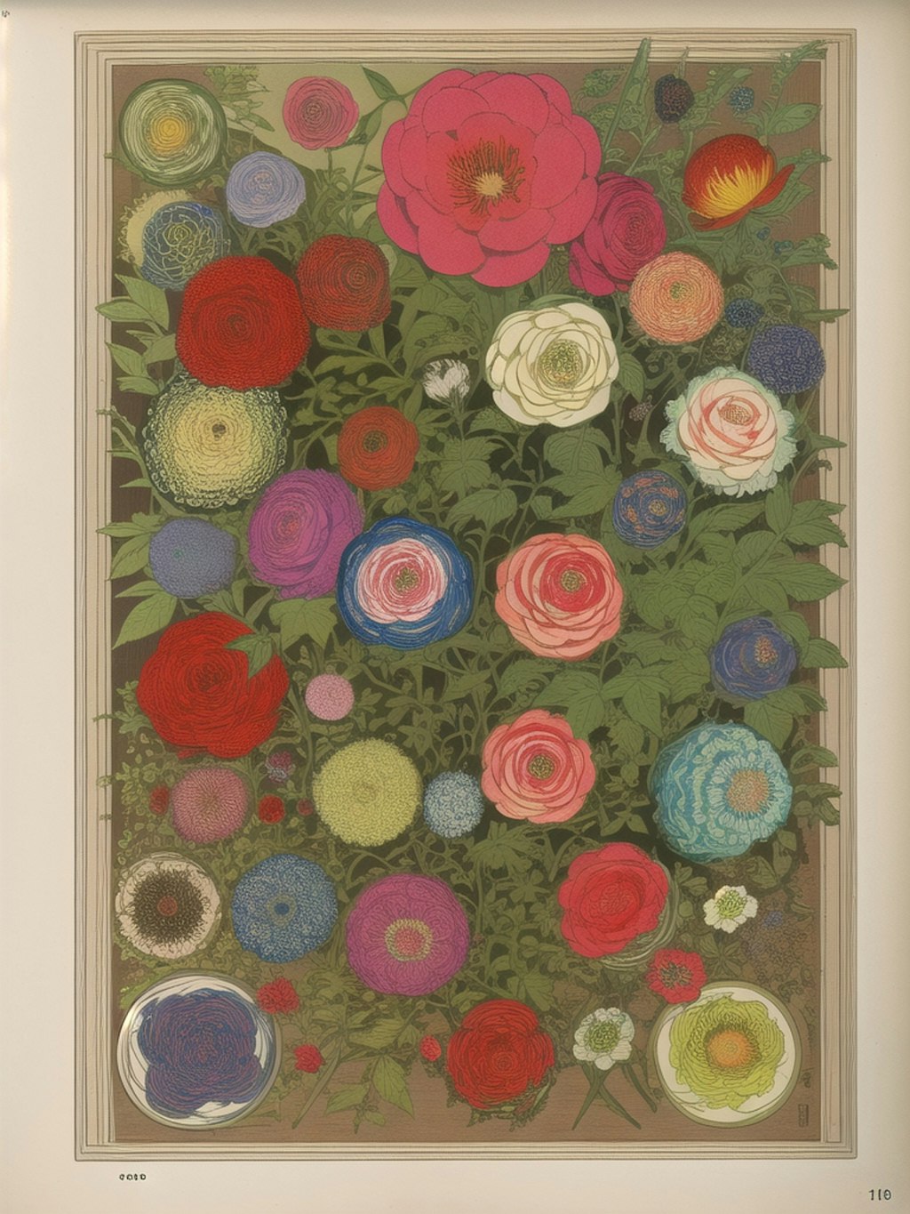 multi-color print : flowers