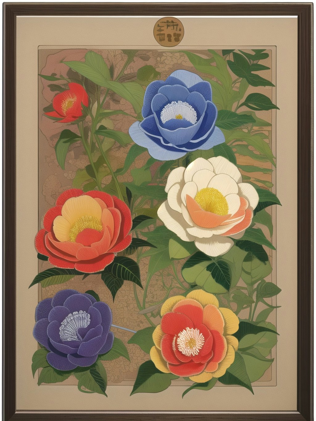 multi-color print : flowers