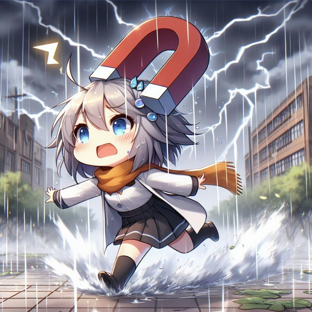 【謎画像】雷から逃げる磁石ちゃん