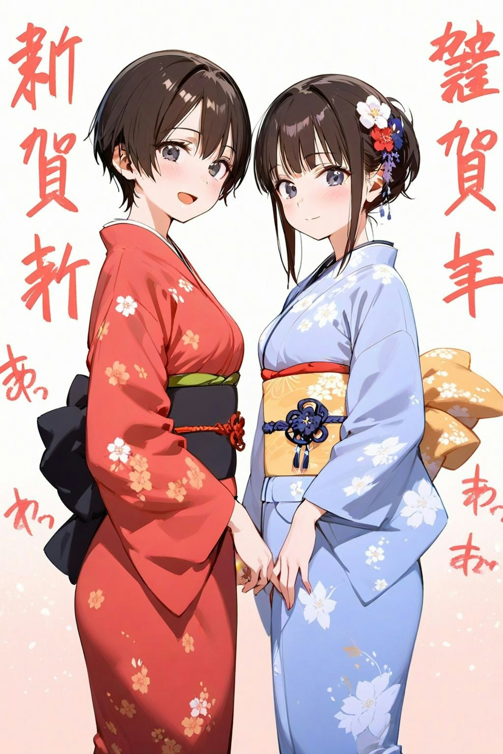 妹たちの新年のご挨拶