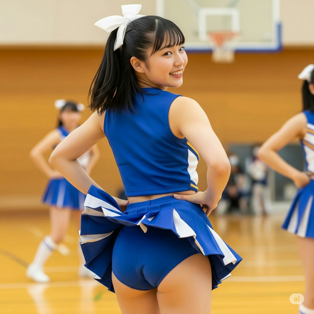 チアリーダー振り向きポーズ1