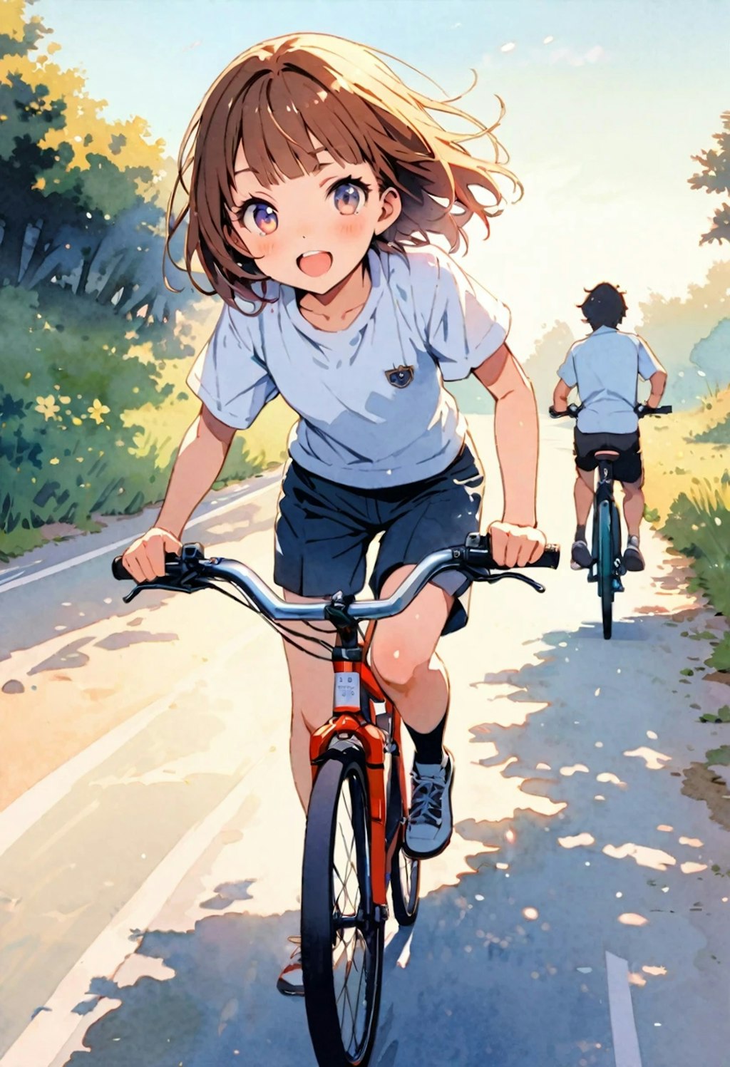 自転車こいで海を見に行く