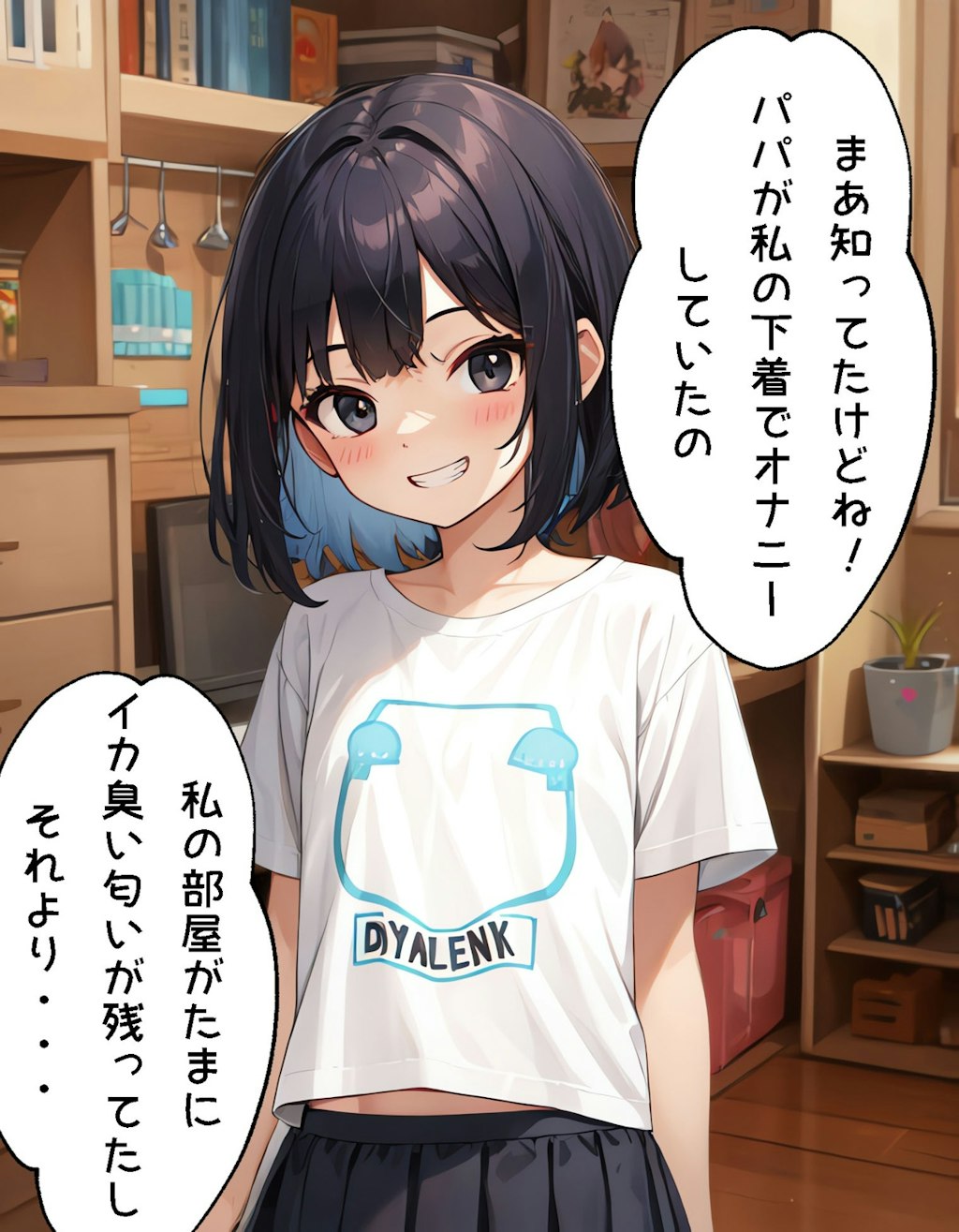 娘の部屋でのオナニーがバレた