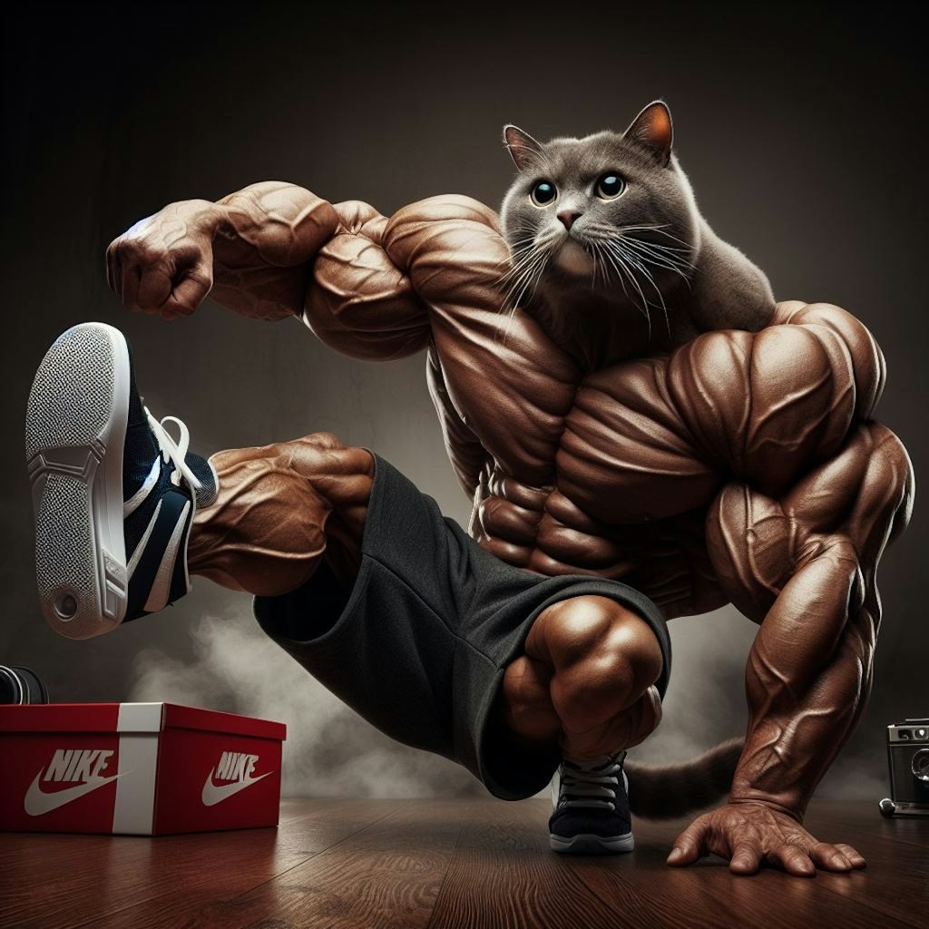 【筋肉注意】トレーニングする猫