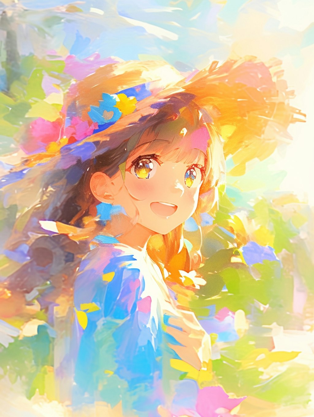 麦わら帽子の少女