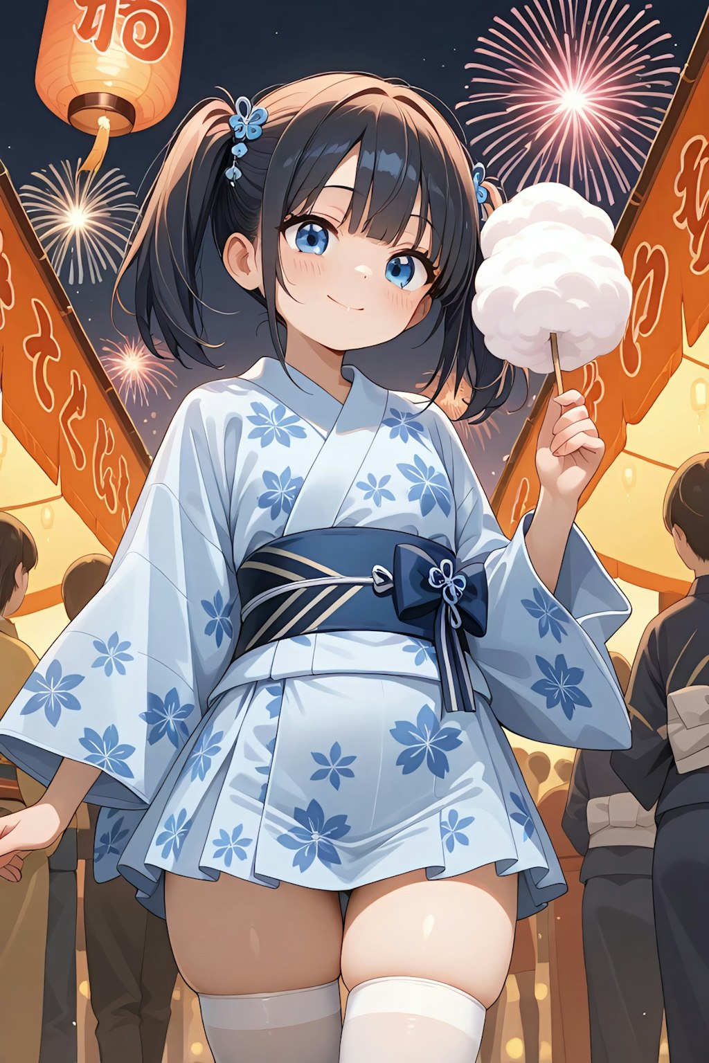 ミニ浴衣で夏祭り