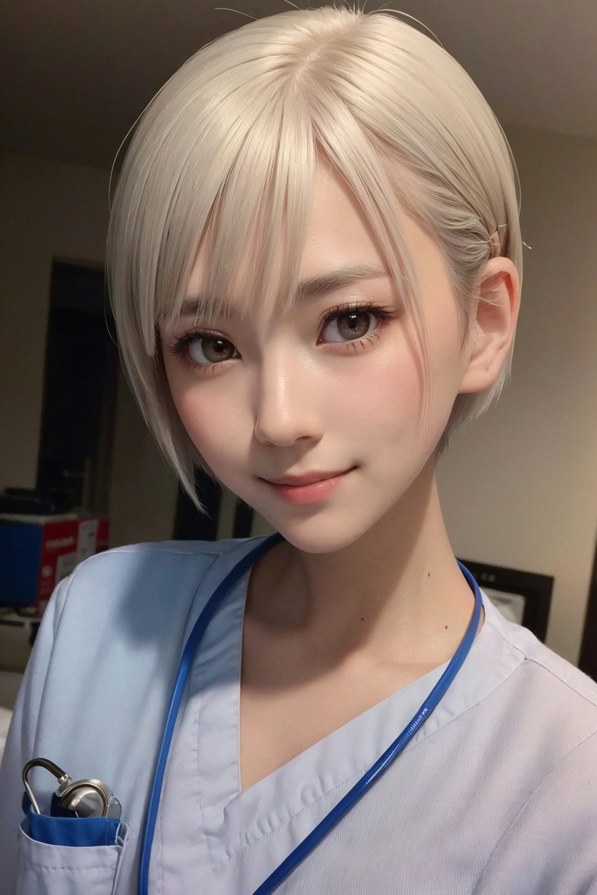 いつも笑顔な看護師さん♥️ Chichi Pui（ちちぷい）aiグラビア・aiフォト専用の投稿＆生成サイト