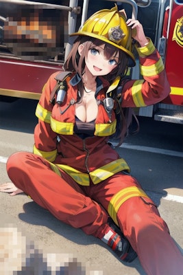 消防士さん訓練中