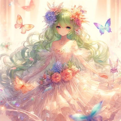 花の妖精（緑髪ver）