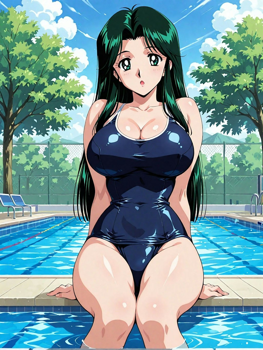 高橋律子×スク水