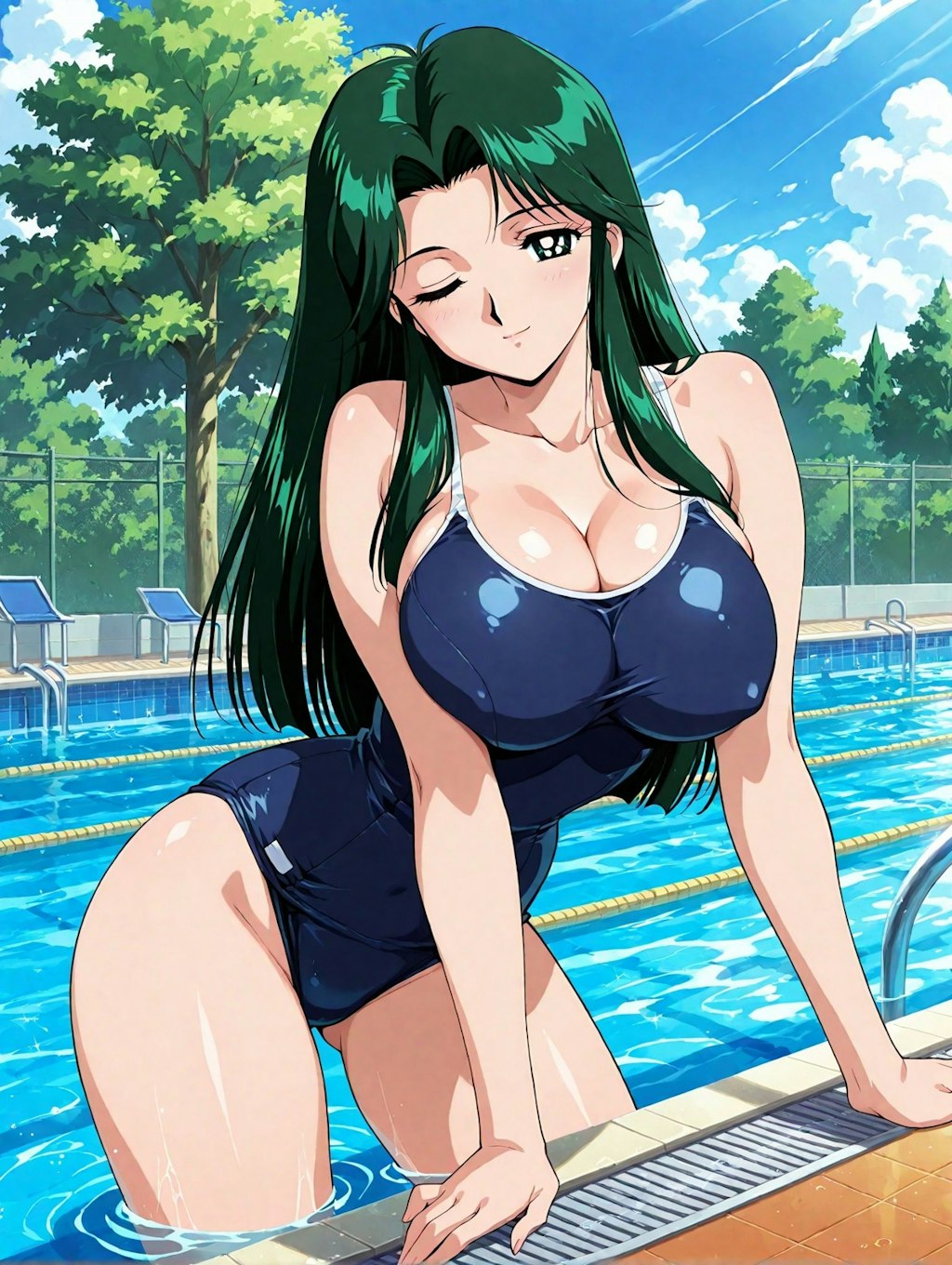 高橋律子×スク水