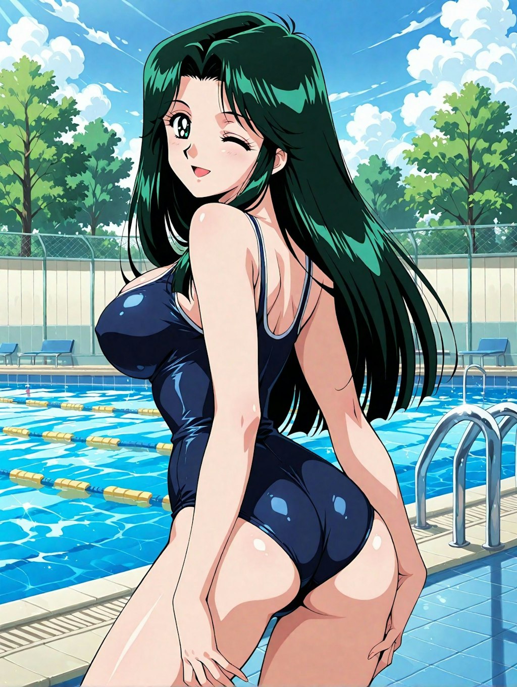 高橋律子×スク水