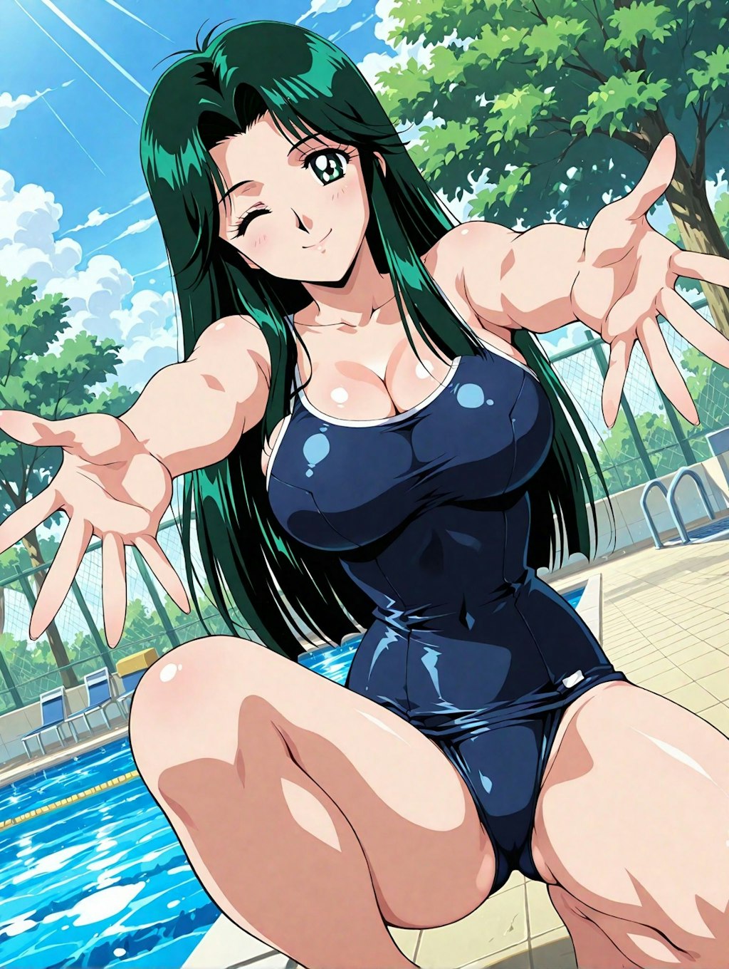 高橋律子×スク水