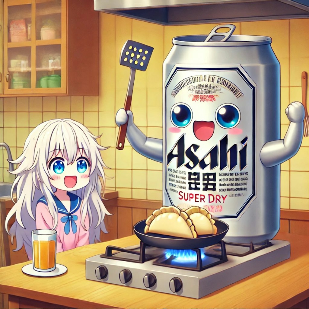 ビールと中華料理と小さな女の子