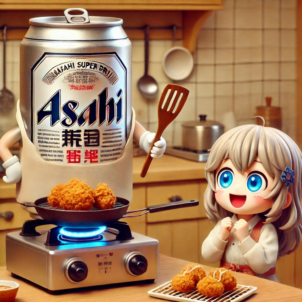 ビールと中華料理と小さな女の子