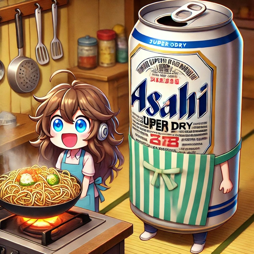 ビールと中華料理と小さな女の子