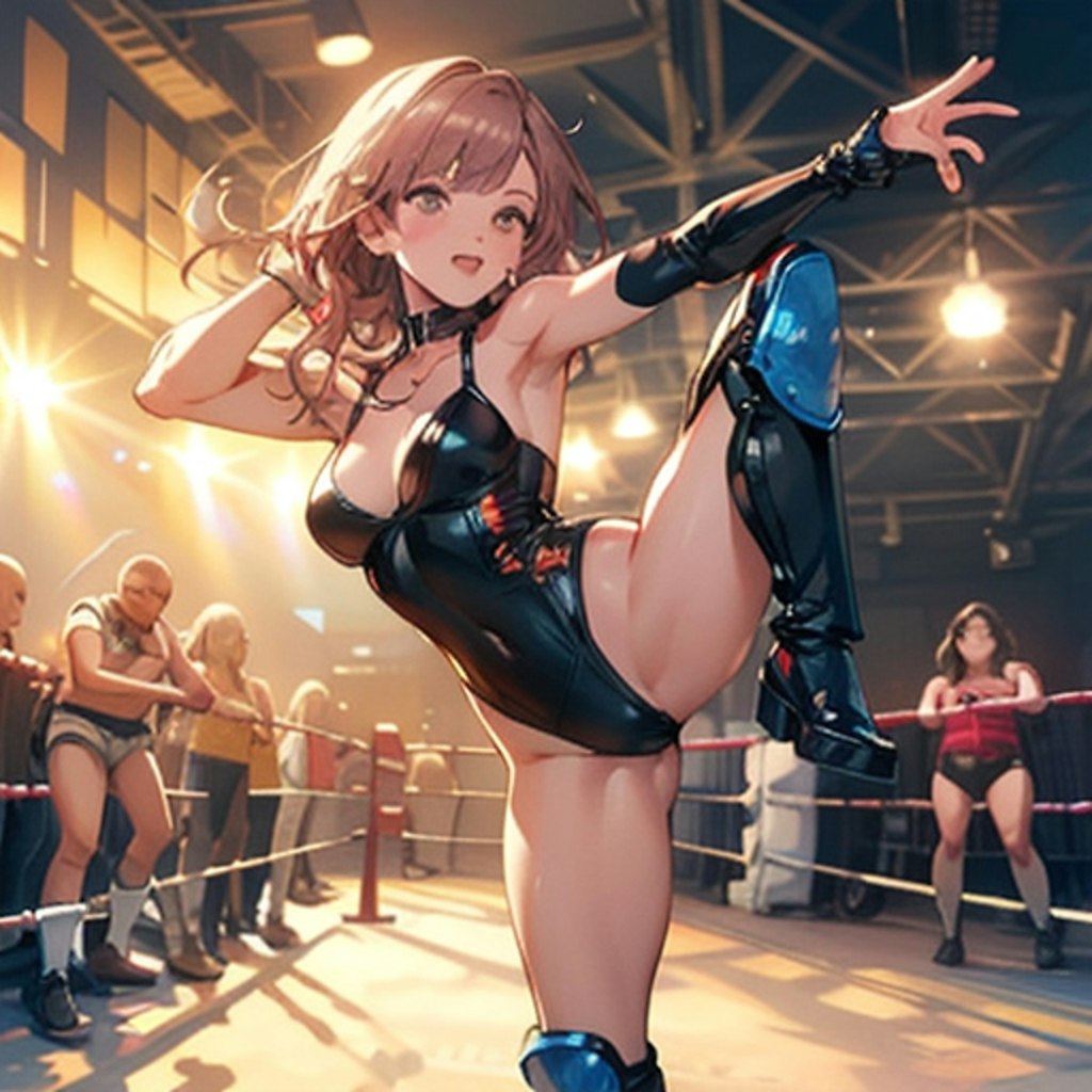 PBIW：ロボット娘さんの公式プロンプトをベースにして4＜修正と(fighting stance)を追加＞