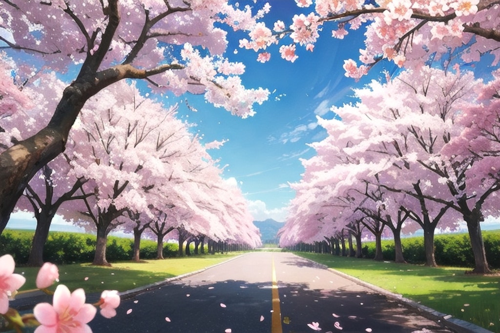 残る桜も　散る桜