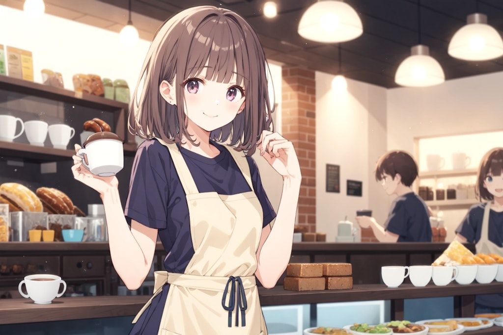 カフェの店員さん☕️