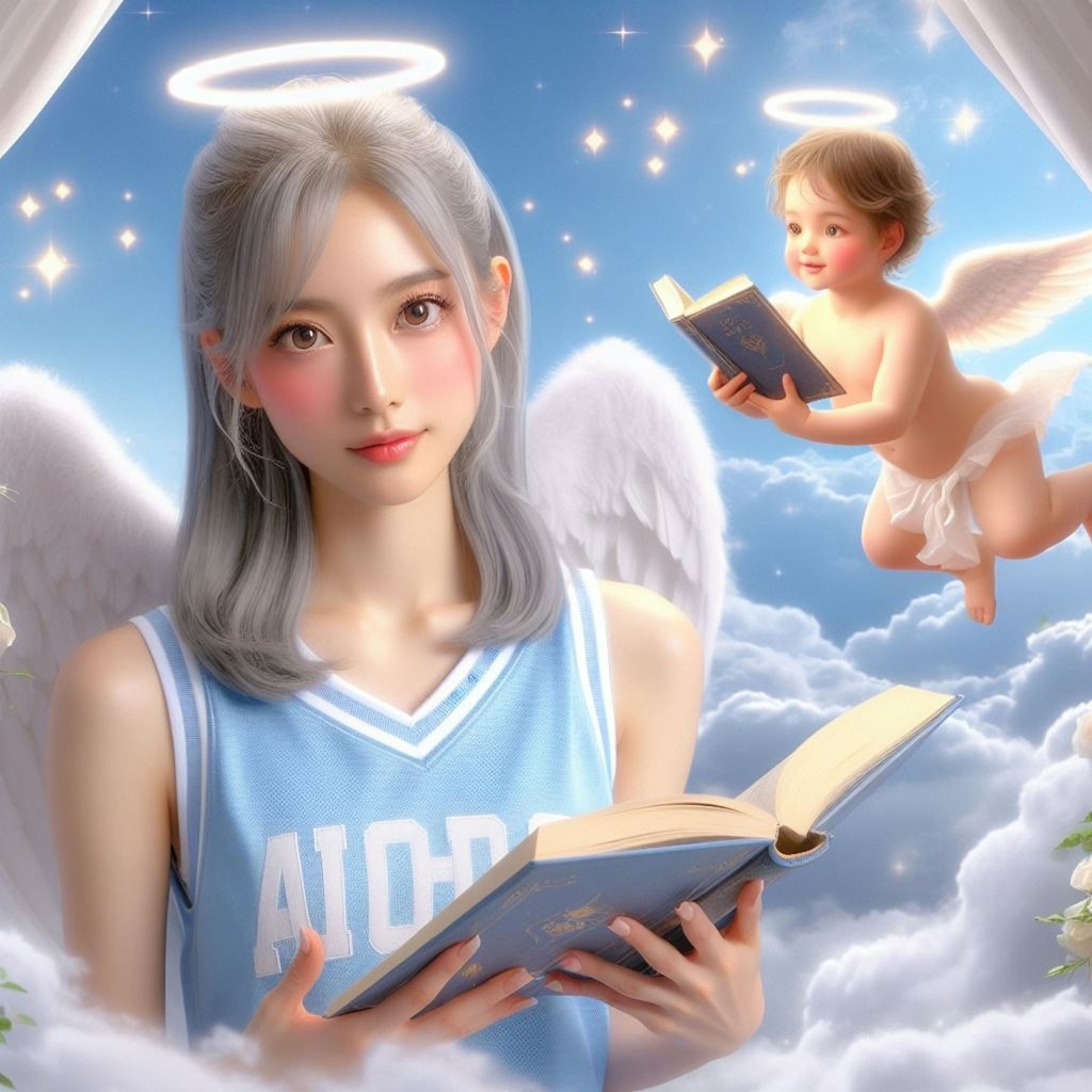 読書する天使