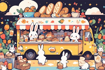 ♪ウサギのパン屋さーん　ブッブー